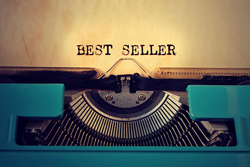 Typewriter typing "Best Seller"