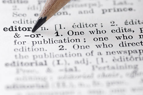 Dictionary definition of editor